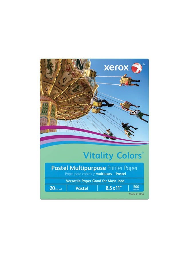 xerox Multi-Purpose Pastels, 20 Lb (75G/M2), Paper Wrapped, 11,8.5X11 Green - Image 1