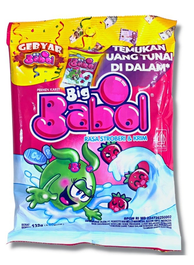 Chupa Chups Big Babol Gum Strawberry 3.2g x 40 pcs