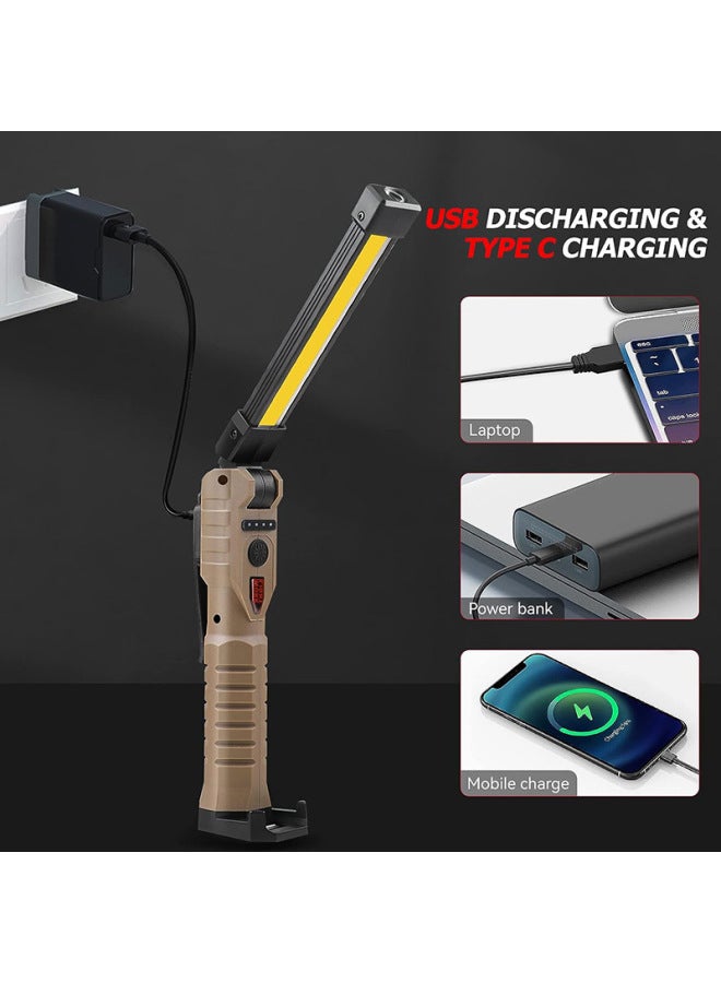 Loquat Multifunctional Work Light Auto Repair Maintenance Light Strong Magnetic Handheld LED Strong Light Lamp-Power:W52-large - Image 2