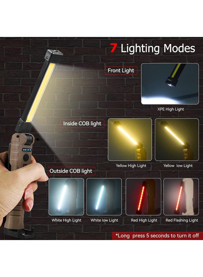 Loquat Multifunctional Work Light Auto Repair Maintenance Light Strong Magnetic Handheld LED Strong Light Lamp-Power:W52-large - Image 3