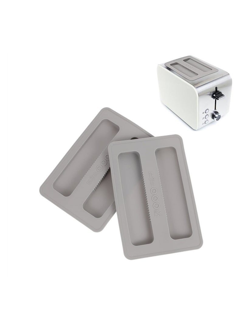 2Pcs Silicone Toaster Covers Protect Your Toaster Clean Easy To Use Grey Toaster Accessories for Kitchen - Image 1