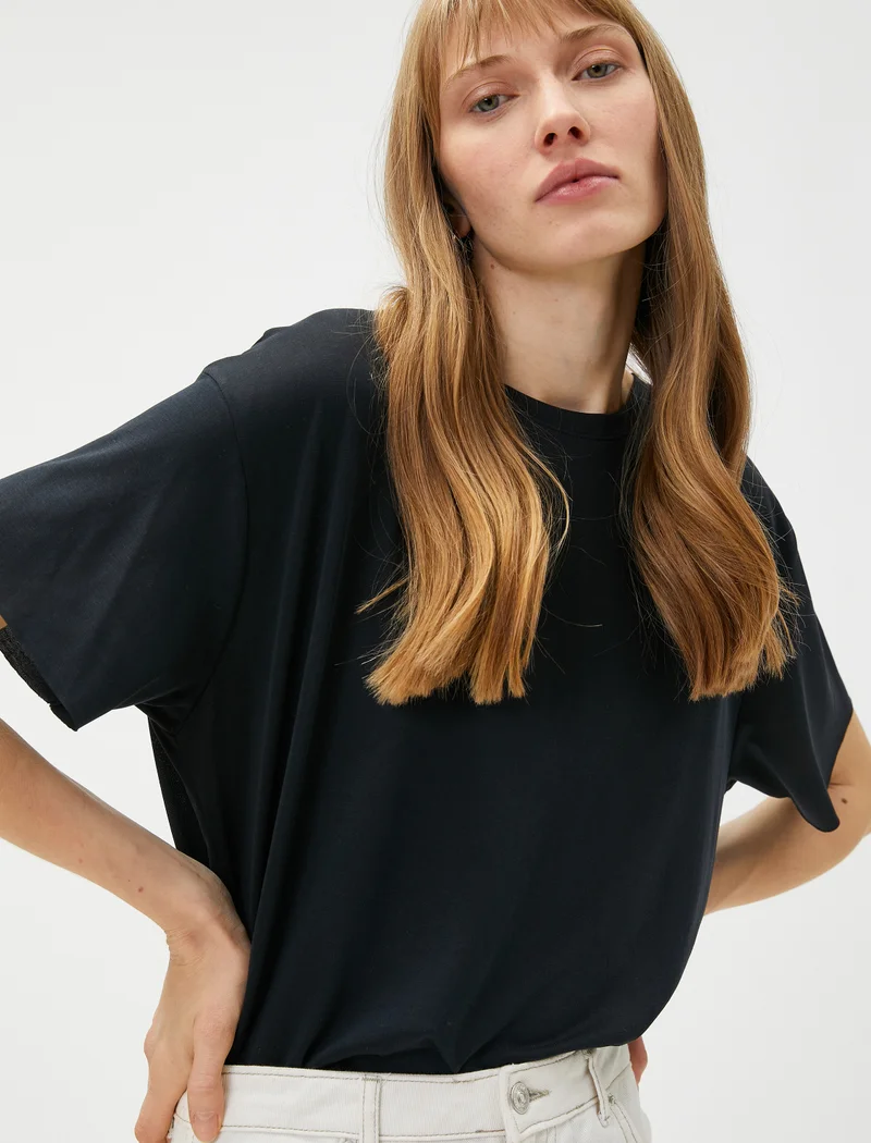 كوتون Oversized T-Shirt Modal Blended