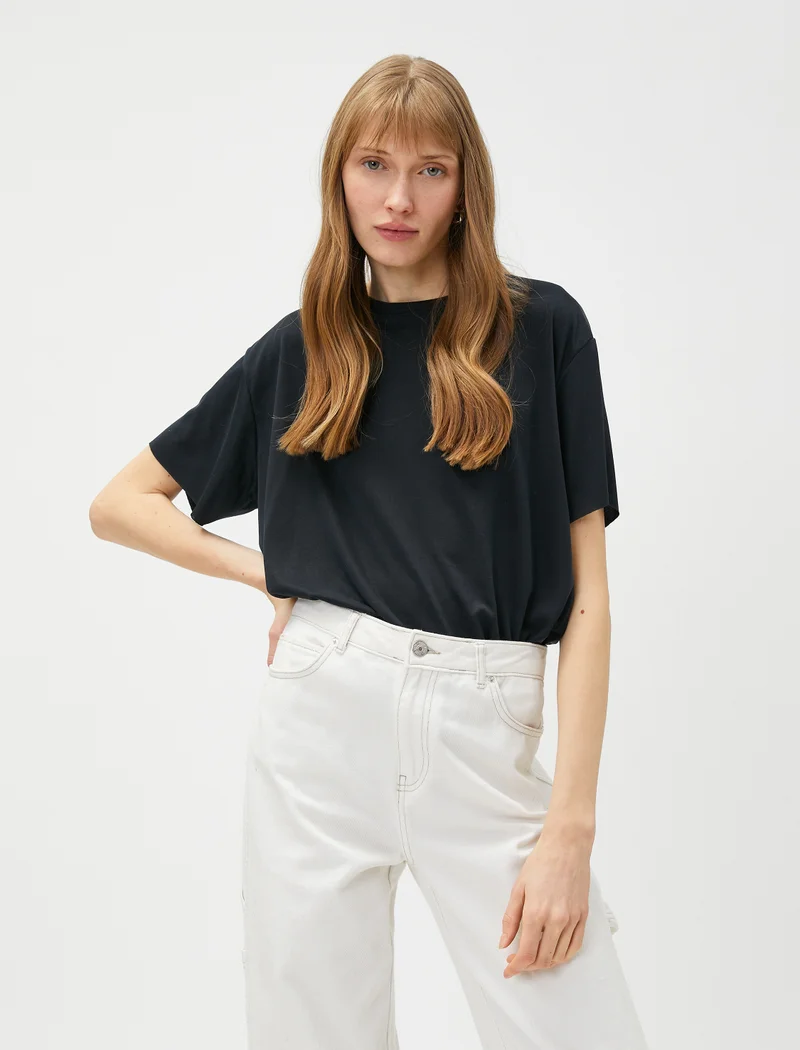 كوتون Oversized T-Shirt Modal Blended