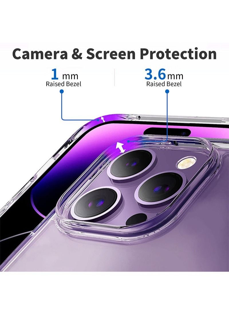 INFOSUN iPhone 14 Pro Max Case Clear Cover [Anti-Yellowing] Ultra Thin Silicone Shockproof Back Cases Transparent Protective Phone Case for Apple iPhone 14 Pro Max 6.7 inch 2022 - Crystal Clear  - Image 3