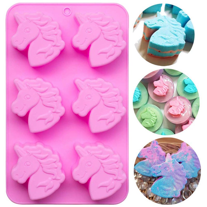 Palksky 6 Cavities Silicone Soap MoldsBath Bomb Mold Christmas Soap Molds for Soap Making Pudding Loaf Brownie Cornbread Chocolate Candy Jelly Resin Crayon Lotion Bars Ice - Image 3
