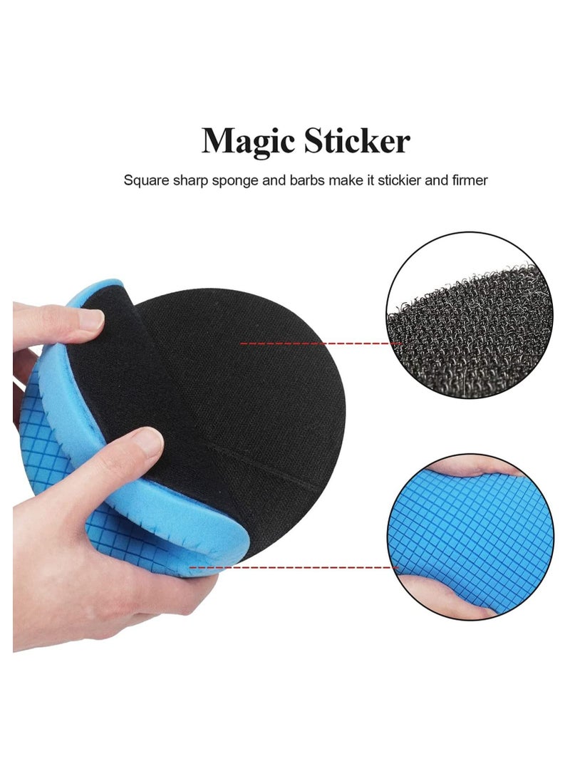 6 Pcs 6 inches 165mm Face for 6 Inch Backing Plate Compound Buffing Sponge and Woolen Pads Cutting Polishing Pad Kit for Car Buffer Polisher, Polishing and Waxing