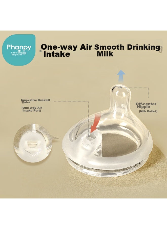 Xiaoya Elephant Xiaoya Xiang Nipple For Special Use With Bottle, Newborn Infant Off-center Breast-like Nipple, Wide-neck Bottle Accessory - Image 1