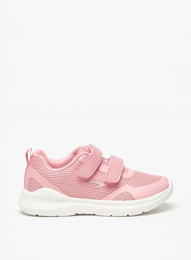 داش Mesh Textured Sports Shoes with Hook and Loop Closure
