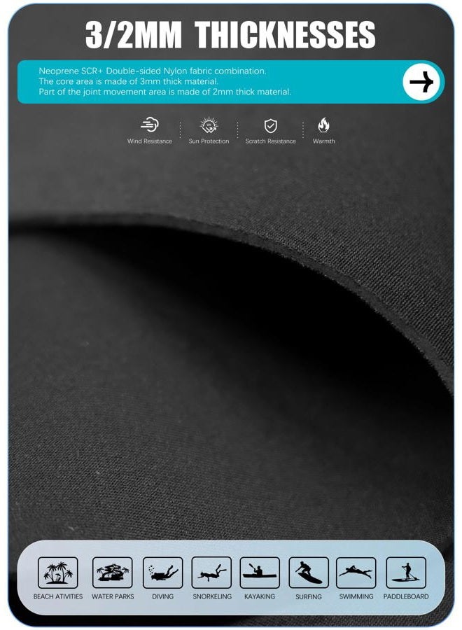 Hevto Wetsuits Kids and Youth Vigour 3mm Neoprene Full Suits Long Sleeve Surfing Swimming Diving Swimsuits Keep Warm Back Zip for Water Sports - Image 3