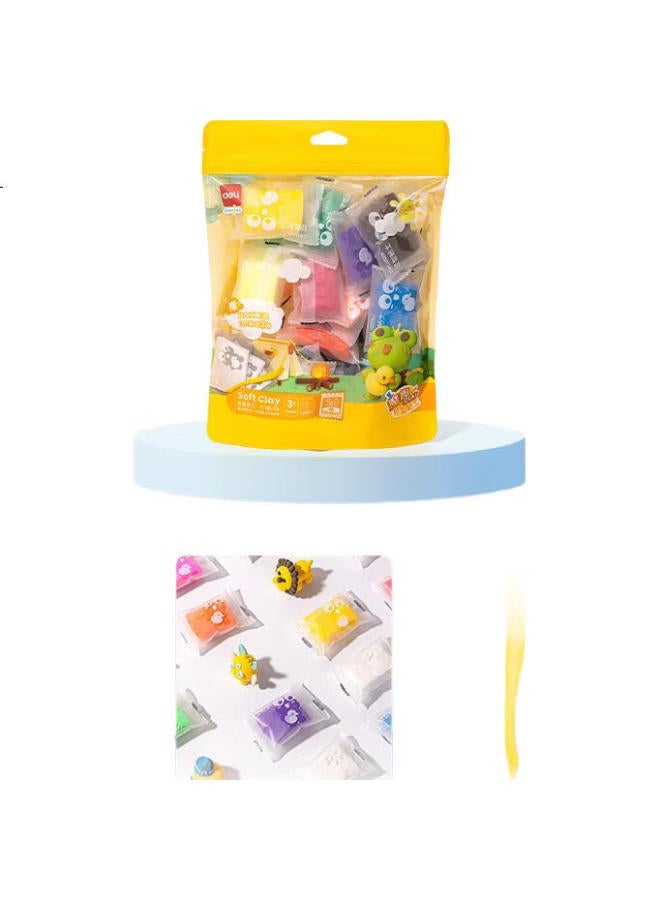 ديلي Deli Kids 24 Colors صلصال الهواء يجف طين النمذجة فائق الخفة مجموعة أدوات DIY لعبة هدية عيد الميلاد Yc185-24 - Image 3