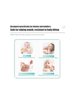 MAKUKU Baby Water Wipes | Unscented and Hypoallergenic | 20 Wet Wipes  - Image 3