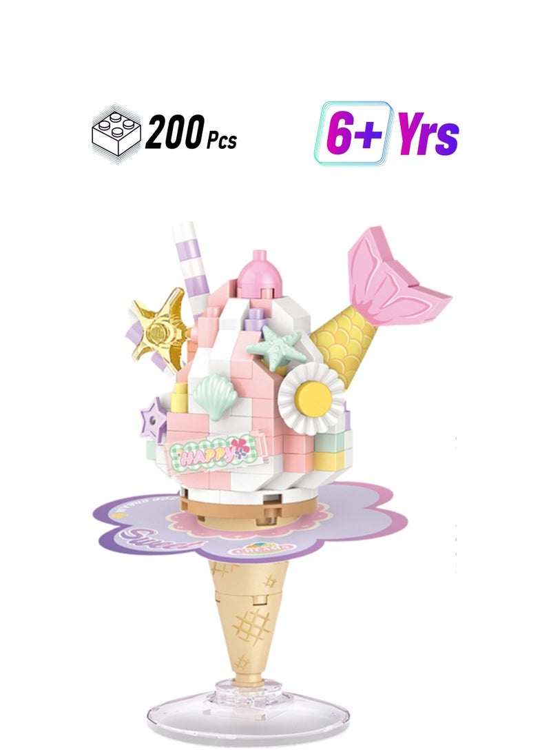 200pcs Cream Ice Cream Cups, Desktop Ornaments Building Blocks Toys, Children'S Educational Assembly Model Gifts - Image 1