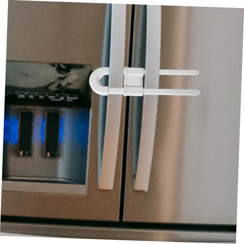 10 Pack U Shape Cabinet Door Locks Child Safety Latches Easy Install for Home Furniture - Image 5