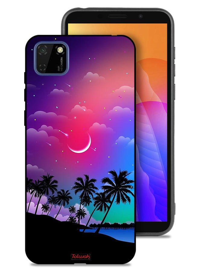 Tolwak Huawei Y5p Protective Case Cover Moon In Night Art - Image 1