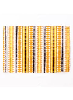 STITCHNEST STITCHNEST Aztec Yellow Woven Fabric Table Placemats Pack of 6 12 X 18 Inches  - Image 4