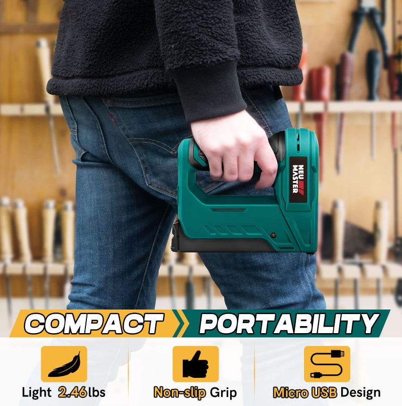 NEU MASTER Electric Staple Gun, Cordless Staple Guns with Staples & USB Charger, Heavy Duty for Upholstery, Crafts, Carpentry, Material Repair, Furniture DIY NTC0070 - Image 4