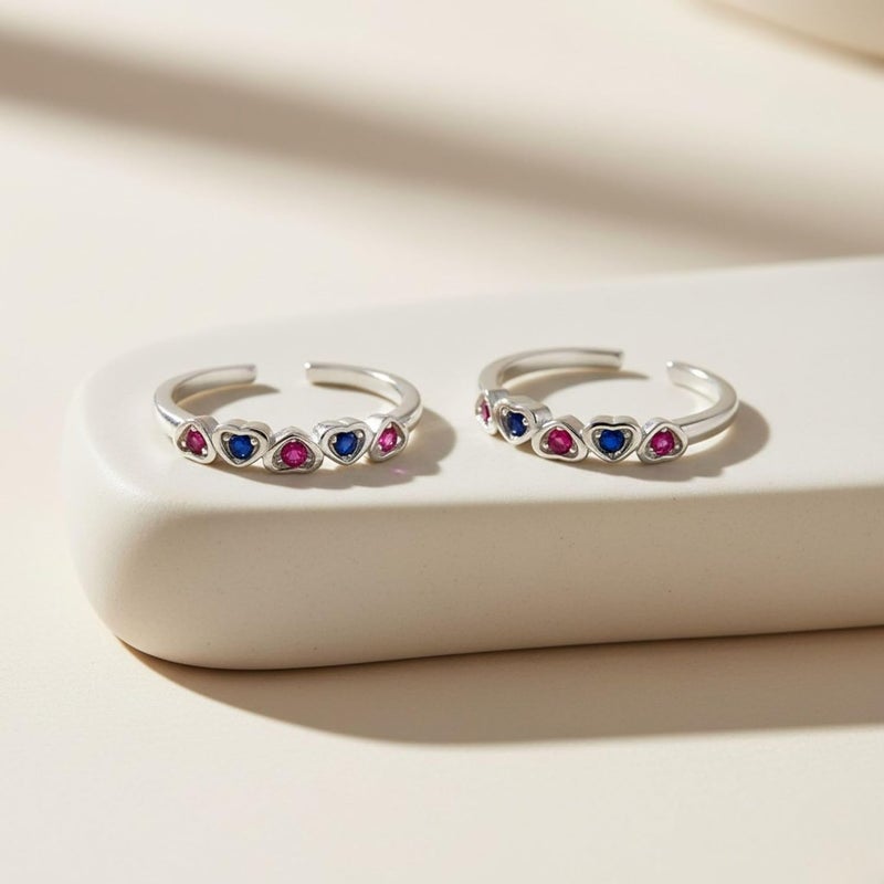 silver chest 925 Sterling Silver Toe Ring for Women Elegant Design | Adjustable Bichiya | Modern Silver Toe Rings for Girls & Womes With Certificate Of Authenticity | Chandi Bichiya Set - Image 3