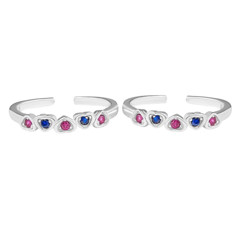 silver chest 925 Sterling Silver Toe Ring for Women Elegant Design | Adjustable Bichiya | Modern Silver Toe Rings for Girls & Womes With Certificate Of Authenticity | Chandi Bichiya Set - Image 1