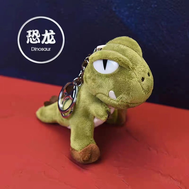 Generic Cute Cartoon Dinosaur Plush Hairband Small dinosaur pendant key chain 