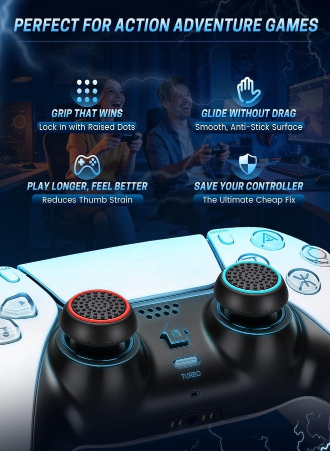 CCFREELIFE 24 PCS Premium Silicone Thumb Grips for PS4/PS5/Xbox Controller, Rainbow Non-Slip Joystick Caps & Thumbstick Grips, Ultimate Comfort & Protection - Image 4