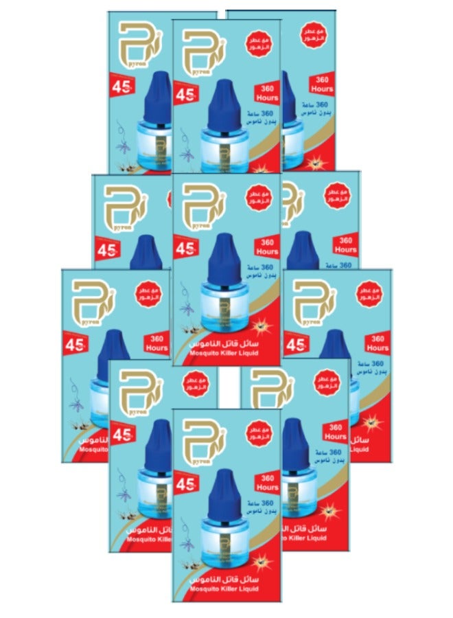 PYRON 11 Pieces Mosquito Killer Liquid 45ML - Image 1