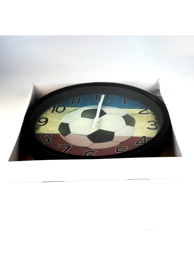 GOGO Home Brand Football Player Scores Goal Wall Clock 30X33 Cm - Image 1
