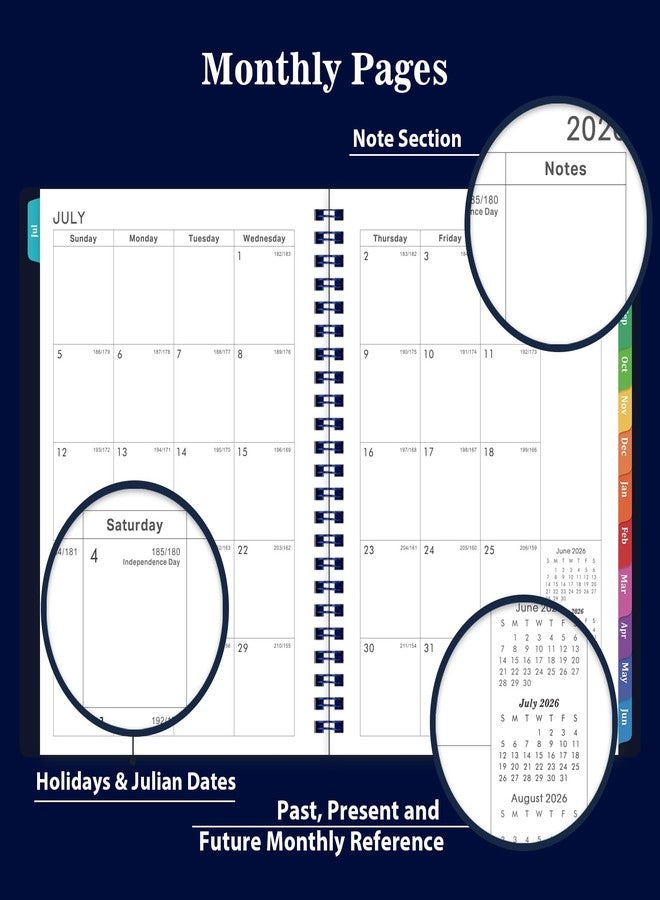 MaaIbok 2026-2027 Planner - Planner 2026-2027 with Weekly & Monthly Spreads, Jul 2026 - Jun 2027, 6.25" × 8.3", Strong Twin-Wire Binding, Round Corner, Flexible Cover, Monthly Tabs - Image 4