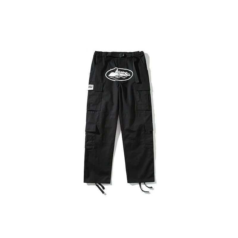 High Street Tide Brand Tooling Multi-Pocket Side Buckle Loose Ticket To Tactical Tooling Casual Pants - Image 3