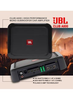 JBL Club A600 - Mono Amplifier (600W X 1) Amplifier With Remote Level Control  - Image 2