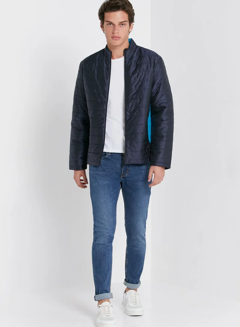 Seventy Five Quilted Colourblock Jacket