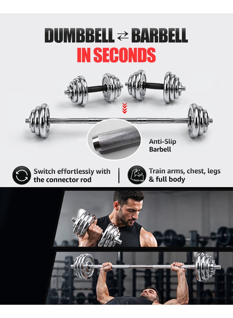 Sparnod Fitness مجموعة أوزان قابلة للتعديل من سبارنوود فيتنس SD-51 بوزن 50 كجم مع حقيبة نقل بعجلات - 2 في 1 لوحات وزن فولاذية صلبة لصالة الألعاب الرياضية المنزلية، تدريب القوة وكمال الأجسام - Image 4