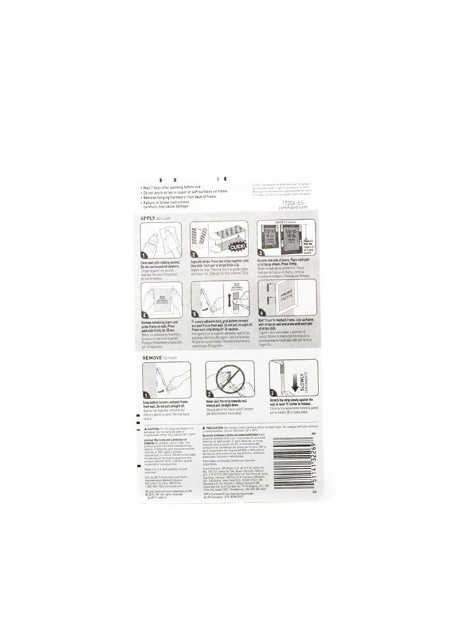 Command Command 17206-ES Picture Hanging Strips, Large, Holds 7.2 Kg. whole pack, white color. 4 pairs/pack  - Image 3