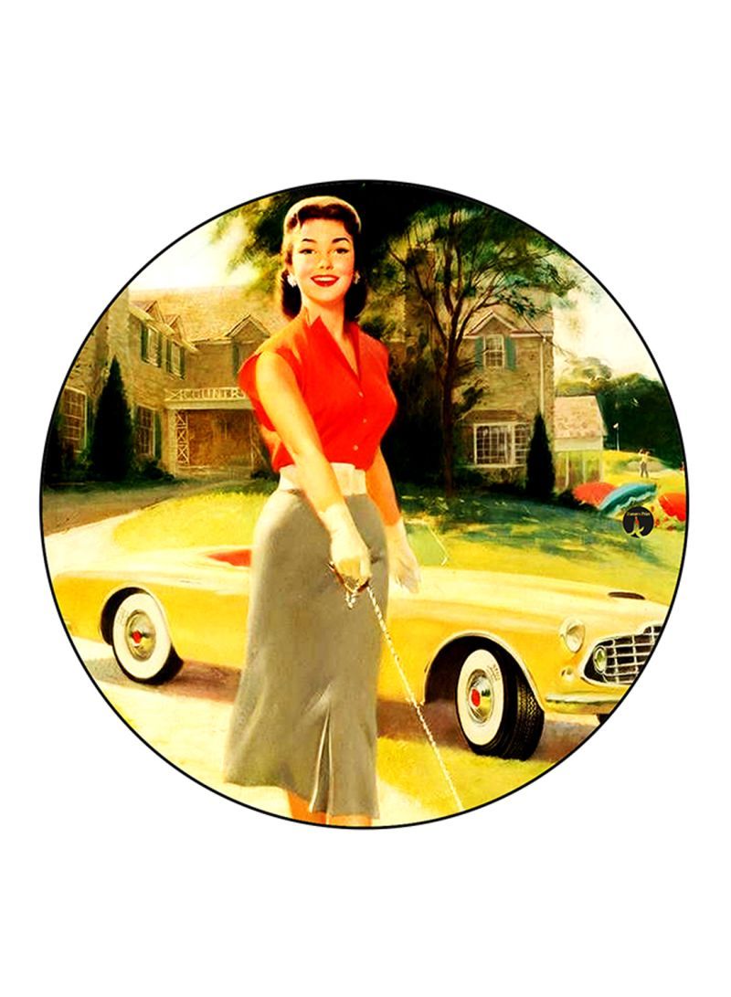 RKN Vintage Art Printed Mouse Pad  Multicolour