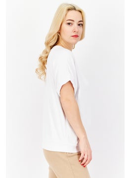 Women Round Neck Short Sleeves Plain T-Shirt, White - pzsku/Z97BB95EA3F8400A7B770Z/45/_/1737642413/1b933206-cf3a-498a-b581-dd7461fd3e29