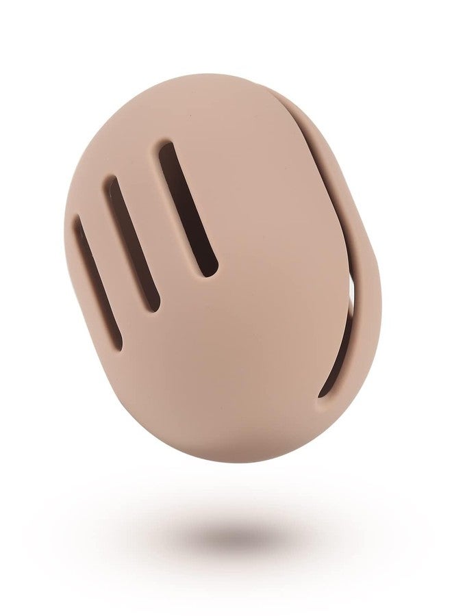 ETTA Makeup Sponge Holder - Makeup Sponge Holder Case Shatterproof Eco-Friendly Silicone Beauty Make Up Blender Case for Travel Beauty Blender Holder - Khaki (Beige) - Image 1