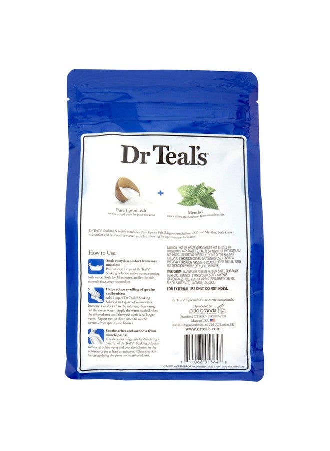Dr Teal's Epsom Salt Bath Combo Pack (6 Lbs Total) Relax & Relief With Eucalyptus & Spearmint And Pre And Post Workout With Magnesium Sulfate And Menthol - Image 5