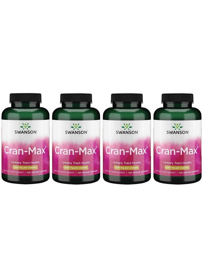 Swanson Cran-Max 500 mg 120 Veg Caps (4 Pack)