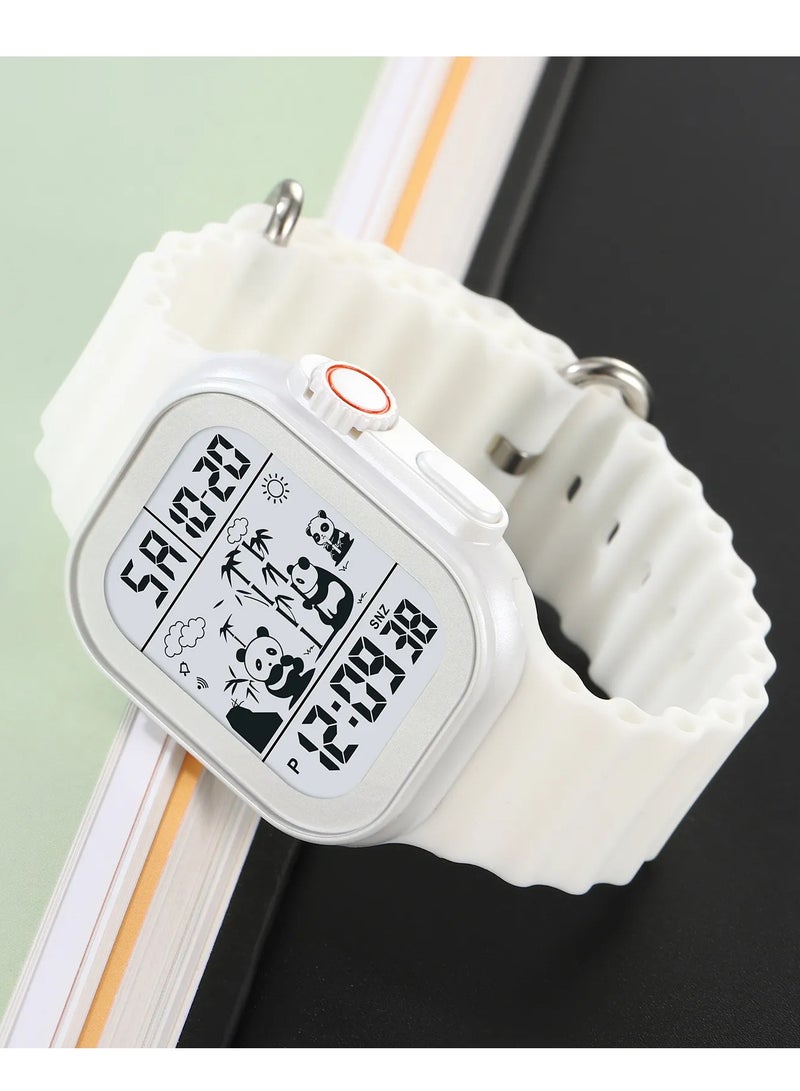 SKMEI SKMEI 2247 Men Digital White Dial White Silicone Strap - Image 2