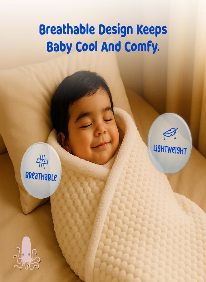 Bumtum Super Soft New Born Baby Blanket | Wrapper Sheet for Baby Boys & Baby Girls | Zigzag Pattern, Lightweight | Super Comfortable (100cm x 80cm, Blue) - Image 4