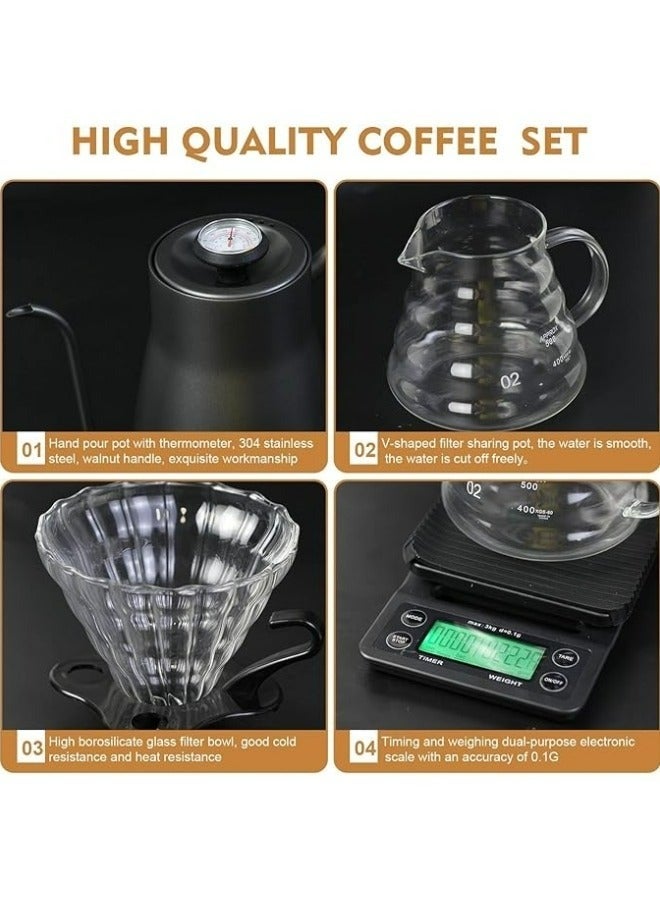 RollsTimi  Drip Coffee Maker Set TS01,Black - Image 4