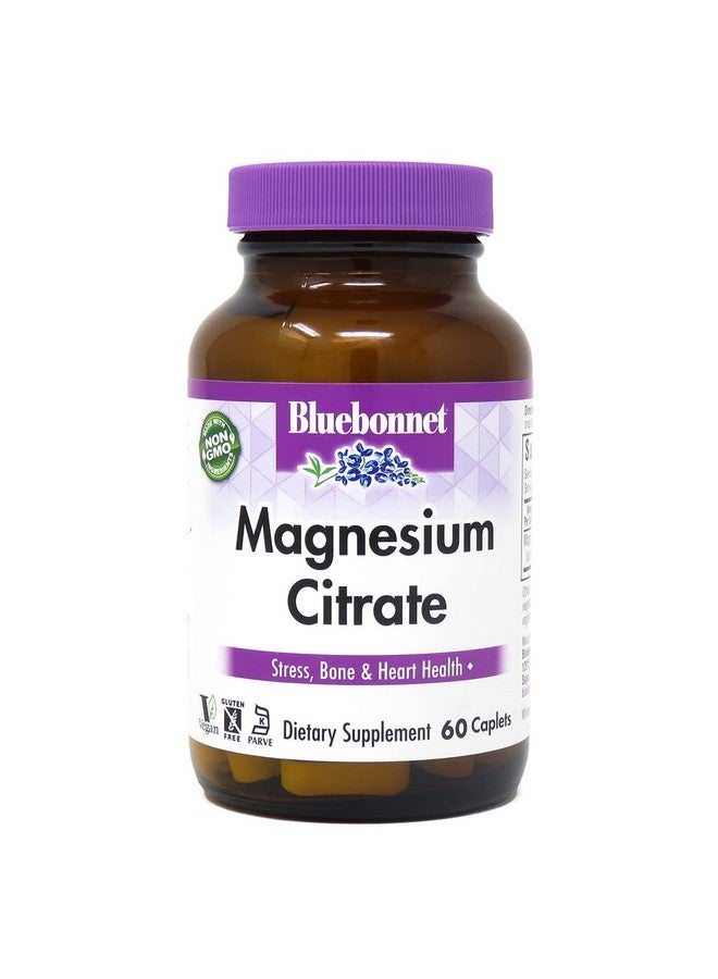 Bluebonnet Nutrition Magnesium Citrate (400Mg Of Magnesium) Maximum Absorption Supports Immune Health & Energy Production Soyfree Glutenfree Nongmo Kosher Dairy Free Vegan 60 Caplets - Image 2
