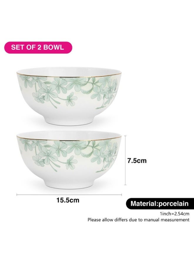 Fissman Set Of 2 Bowls Summer Glint 15.5 Cm (Fine Bone China) - Image 5