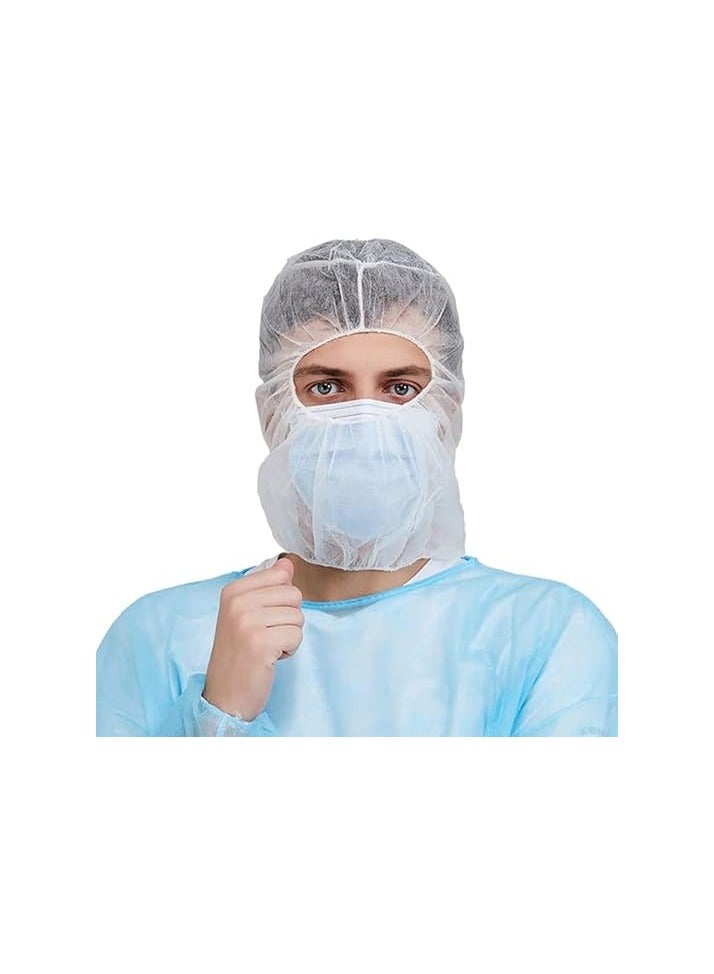 PRINTSHOP4ME Polypropylene Protective Hoods. Elastic Disposable Hoods Bouffant Caps. Universal Size Hair Covers for Industrial Use. Unisex Disposable Bouffant Hoods - Image 1