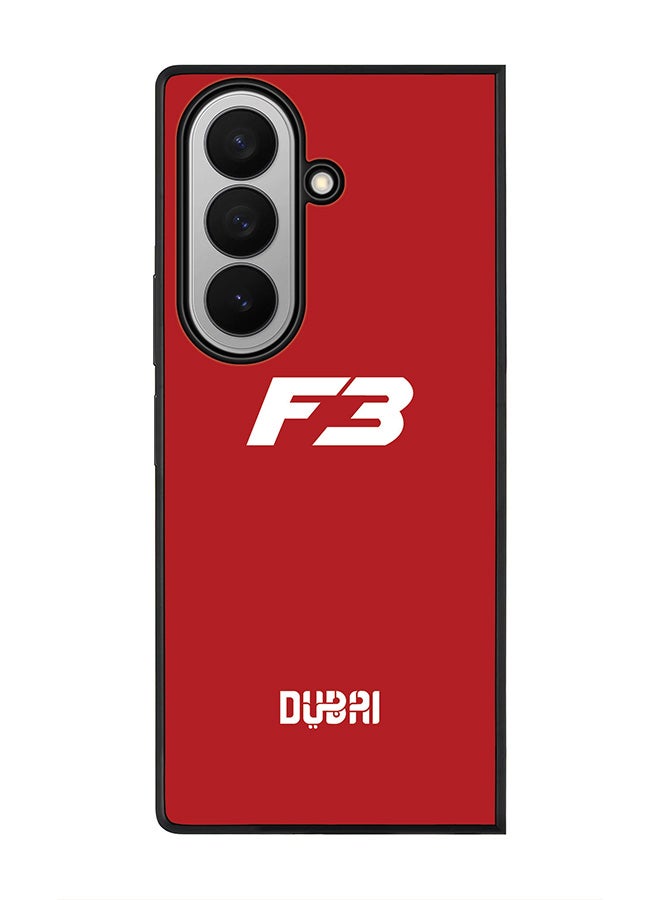 Stylizedd For Samsung Galaxy Z Fold7 Case,Slim fit Camera Protection, Shockproof Thin Phone cover  -  Faz3 Dubai Red