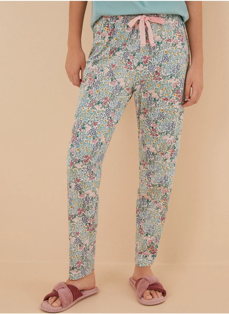 women'secret High Waist Floral Print Pants