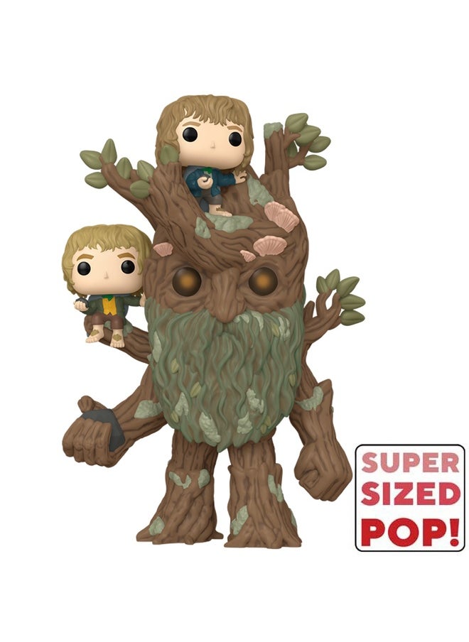 Funko Pop Super! Movies: The Lord of the Rings - Treebeard with Mary and Pippin 