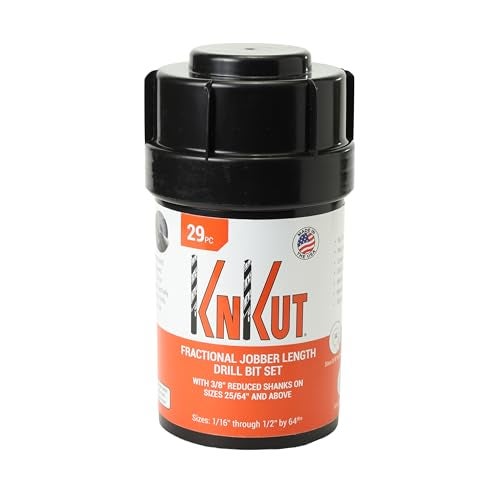 KnKut 29 Piece Drill Buddy Jobber Length Drill Bit Set with 3/8" Reduced Shank - Image 3