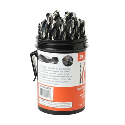 KnKut 29 Piece Drill Buddy Jobber Length Drill Bit Set with 3/8" Reduced Shank - Image 4