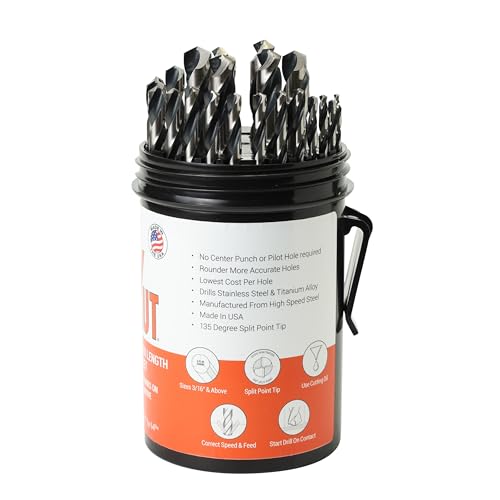 KnKut 29 Piece Drill Buddy Jobber Length Drill Bit Set with 3/8" Reduced Shank - Image 5
