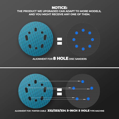 toolant Diamond Shape 5 Inch 120 Grit Sanding Disc, Revolutionary Patent 8 Hole Hook and Loop Sanding Discs for Random Disc Sanders & Orbital Sanders (50Pack) by toolant - Image 2